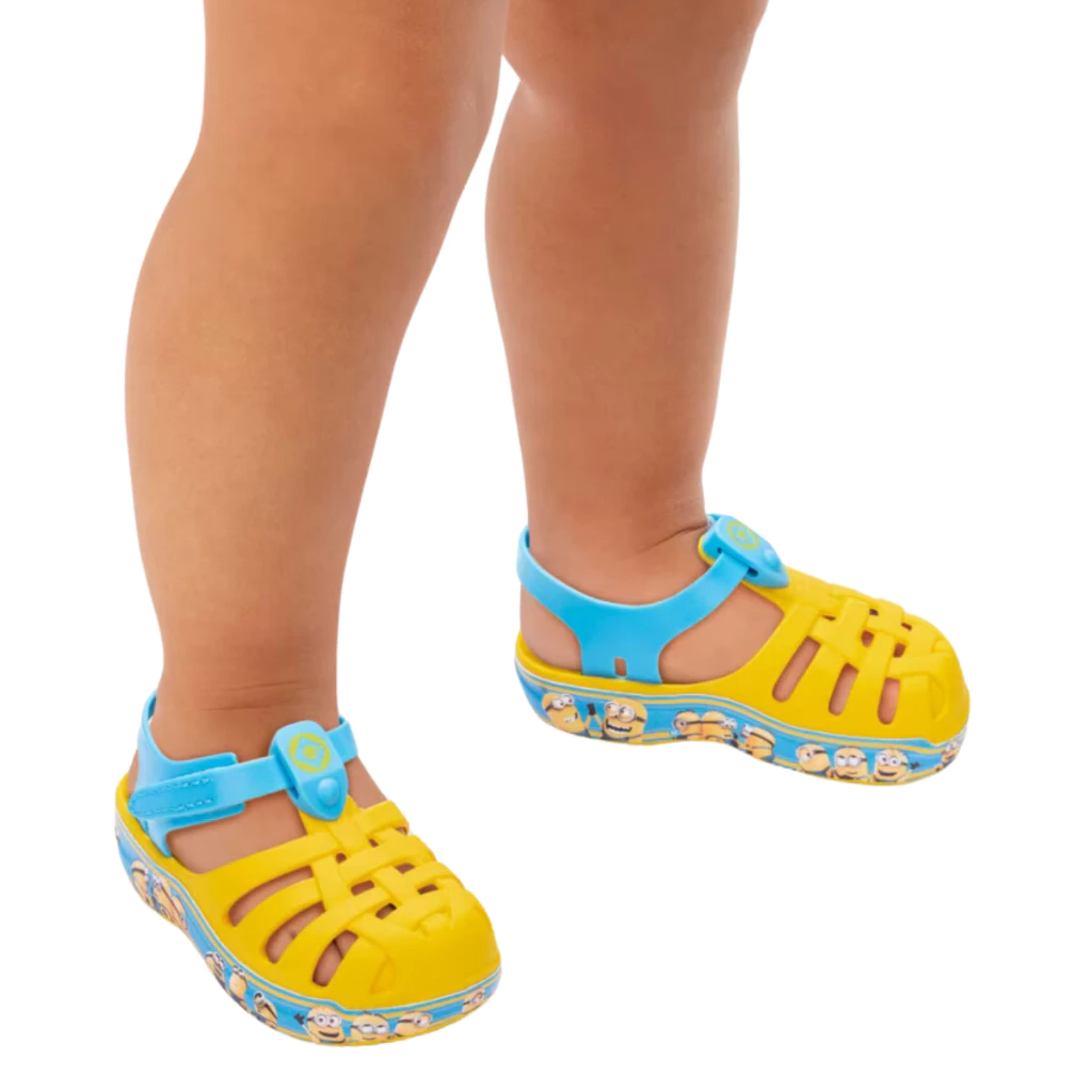 MINIONS LOOMP SANDAL BABY YELLOW BLUE