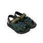 JURASSIC BITE SANDAL KIDS BLACK GREEN YELLOW