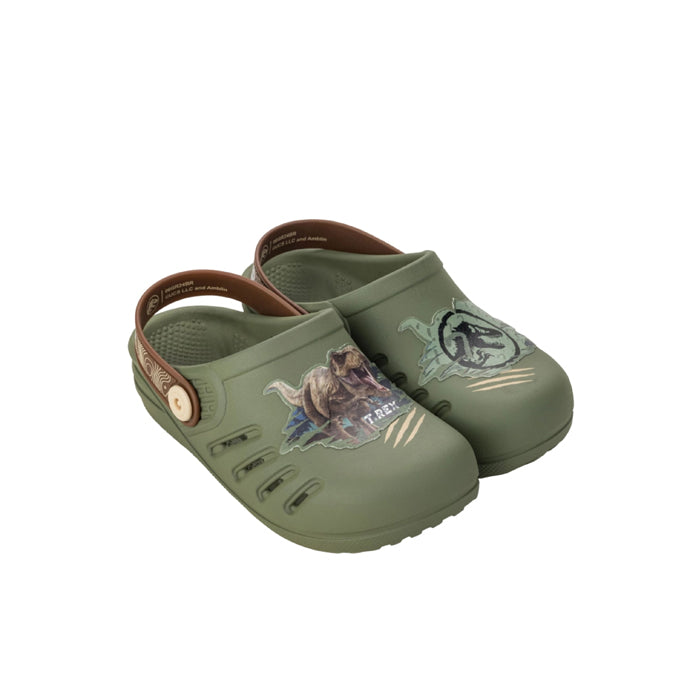 JURASSIC BITE BABUCH KIDS GREEN BROWN