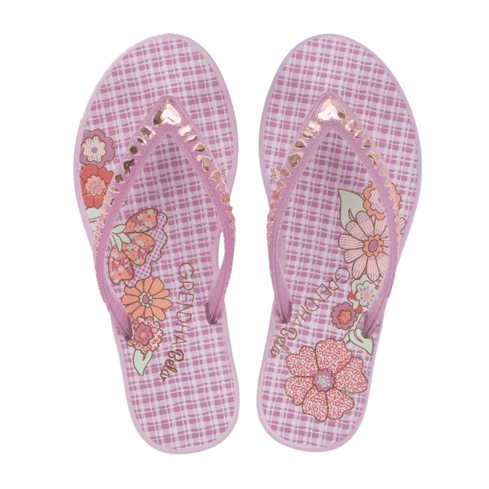 Grendha Bela Cacau Amor Rast Kids Light Pink Flowers