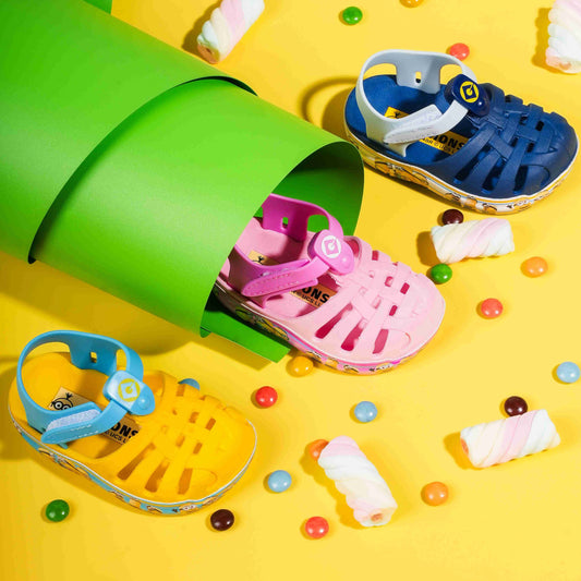 MINIONS LOOMP SANDAL BABY YELLOW BLUE